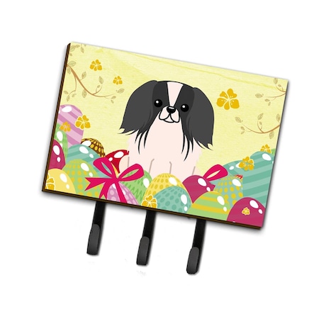 Carolines Treasures Easter Eggs Pekingnese Black & White Leash or Key Holder BB6105TH68